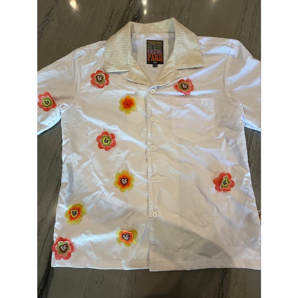 The Hideout Clothing 7eventies Flowers Button Up Shirt Size Small